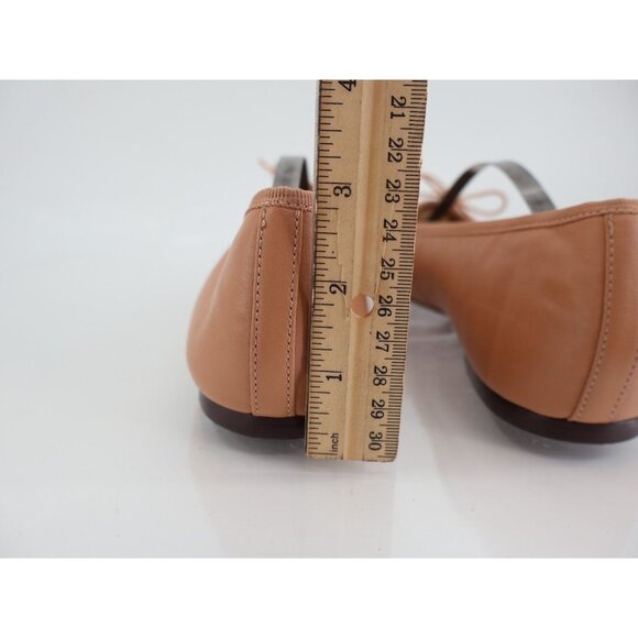 Madewell The Anelise Leather Ballet Flats Nude Tan Pointed Toe Women’s Size 10 - Picture 7 of 14